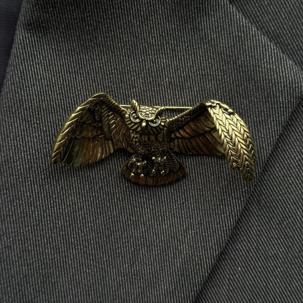Брошь филин в золоте