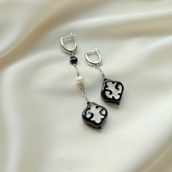 Серьги Айша-Биби черные