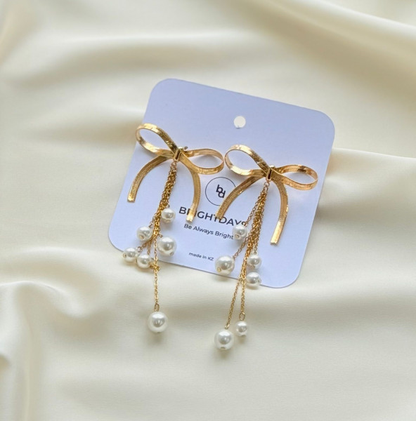 Серьги Бантик