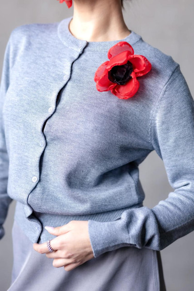 Кардиган серый