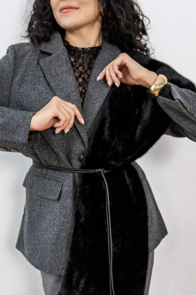 Пиджак шерстяной графит