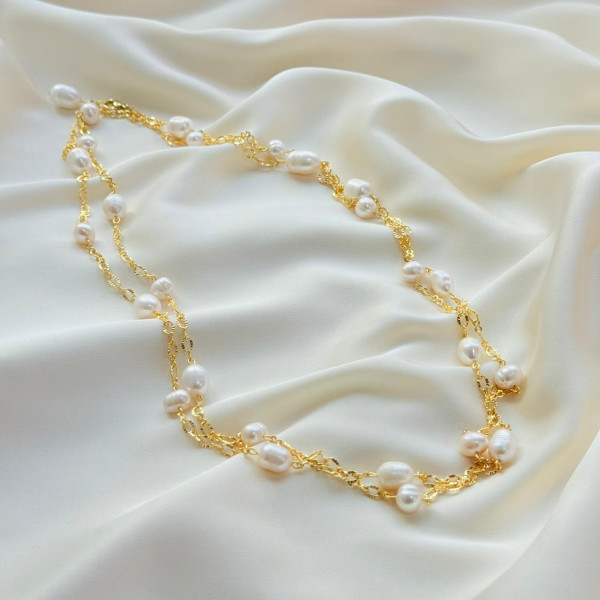 Сотуар Queens с жемчугом в золоте