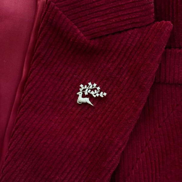 Брошь-пин «Серебряный олень»