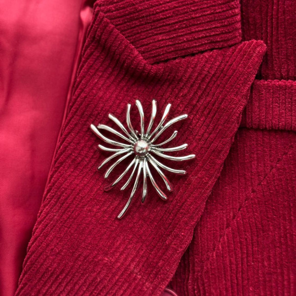 Брошь Ромашка в серебре