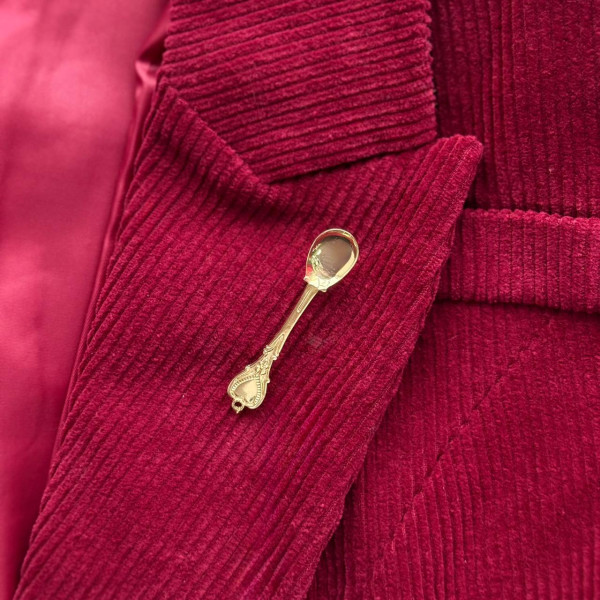 Брошь золотая ложка