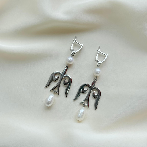 Серьги "Карлыгаш" в серебре