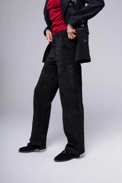 Брюки вельвет черные