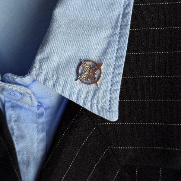 Брошь-пин компас