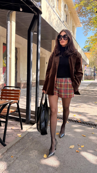 Corduroy & Tartan Elegance